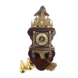 Mahogany Atlas clock with brass weights, 50cm in length : For Further Condition Reports Please visit