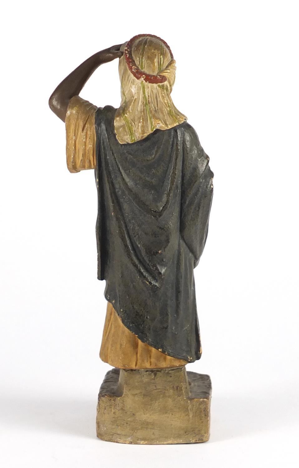 Terracotta figure of an Arab hunter, 22cm high : For Further Condition Reports Please visit our - Image 3 of 4