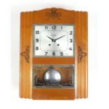 Art Deco style Vedette wall hanging clock, 54cm high : For Further Condition Reports Please visit