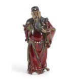 Large Chinese mudman warrior, 33cm high : For Further Condition Reports Please visit our website -