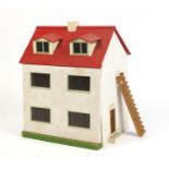 Vintage wooden dolls house, 57cm high : For Further Condition Reports Please visit our website -
