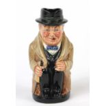 Royal Doulton Toby jug of Winston Churchill, 14cm high : For Further Condition Reports Please