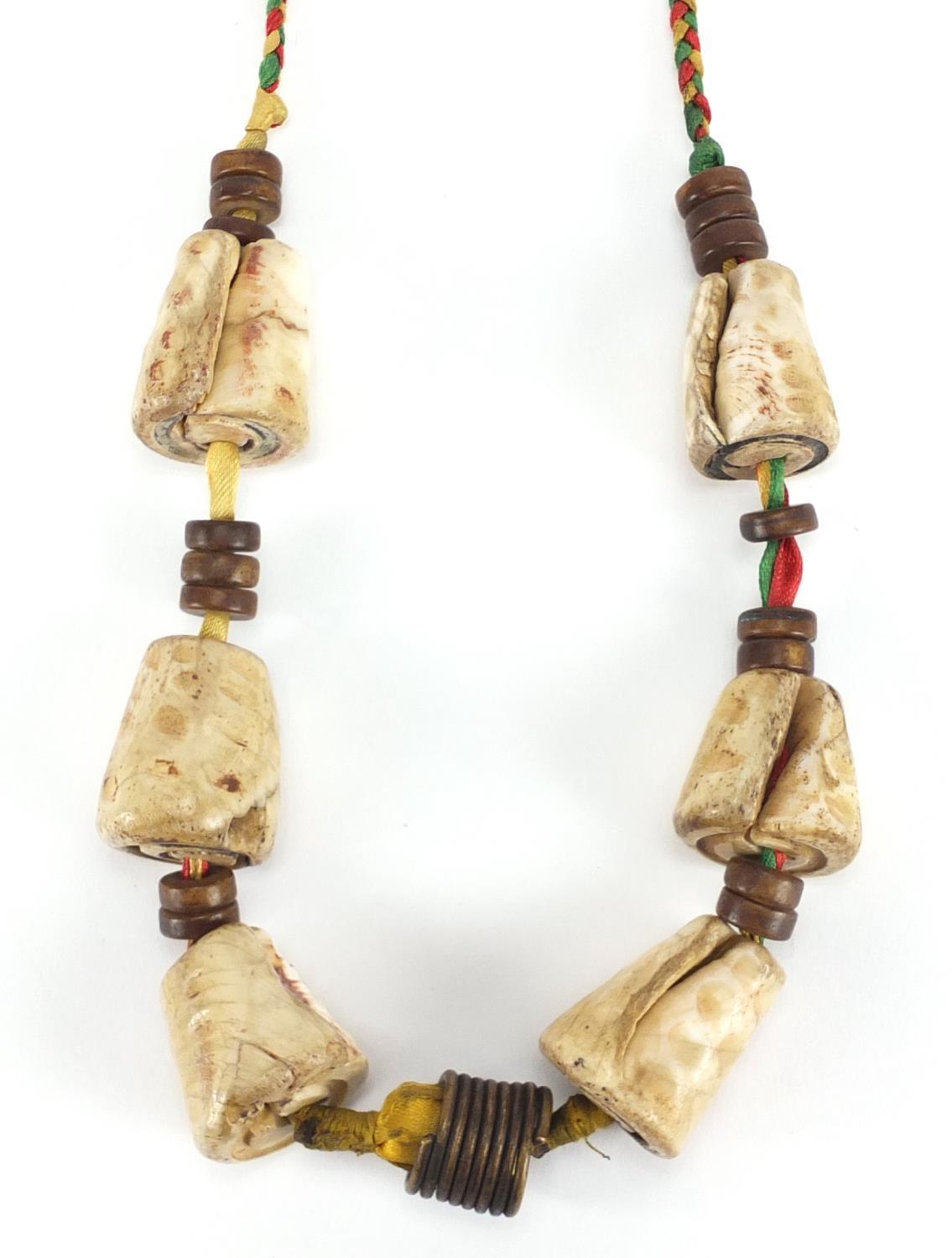 Tribal interest shell necklace : For Further Condition Reports Please visit our website - We