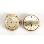 Two ladies Omega wristwatch movements : For Further Condition Reports Please visit our website -