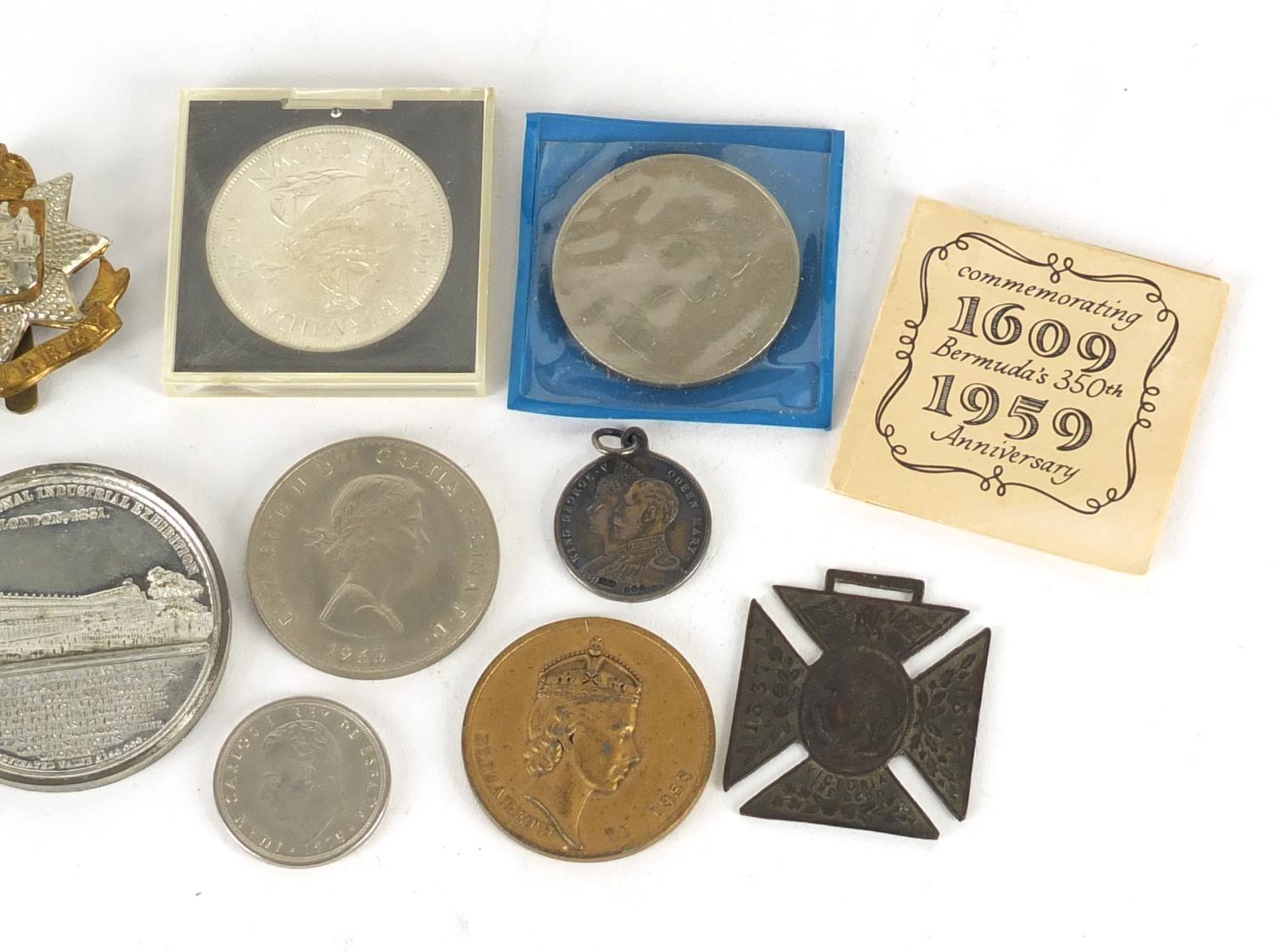 Coins and medallions including a 1911 Sandgate Coronation Celebration silver medallion : For Further - Image 3 of 3