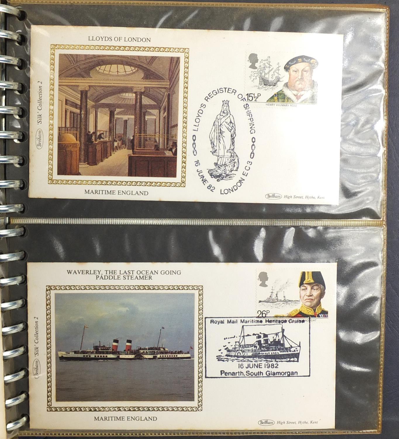 Maritime England first day covers by Benham, arranged in an album, limited edition 116/1020 : For - Image 3 of 5