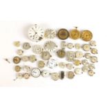 Wristwatches and pocket watch movements including J G Graves, Rotary, Avia and Majex : For Further