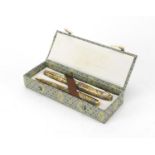 Chinese cloisonné fountain pen and ballpoint pen : For Further Condition Reports Please visit our