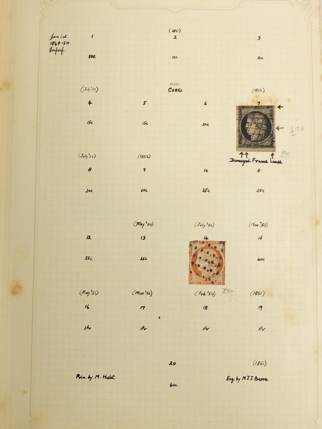 19th century and later French stamps arranged in an album : For Further Condition Reports Please