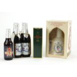 Bells commemorative whisky decanter with contents and six bottles of Celebration Ale : For Further
