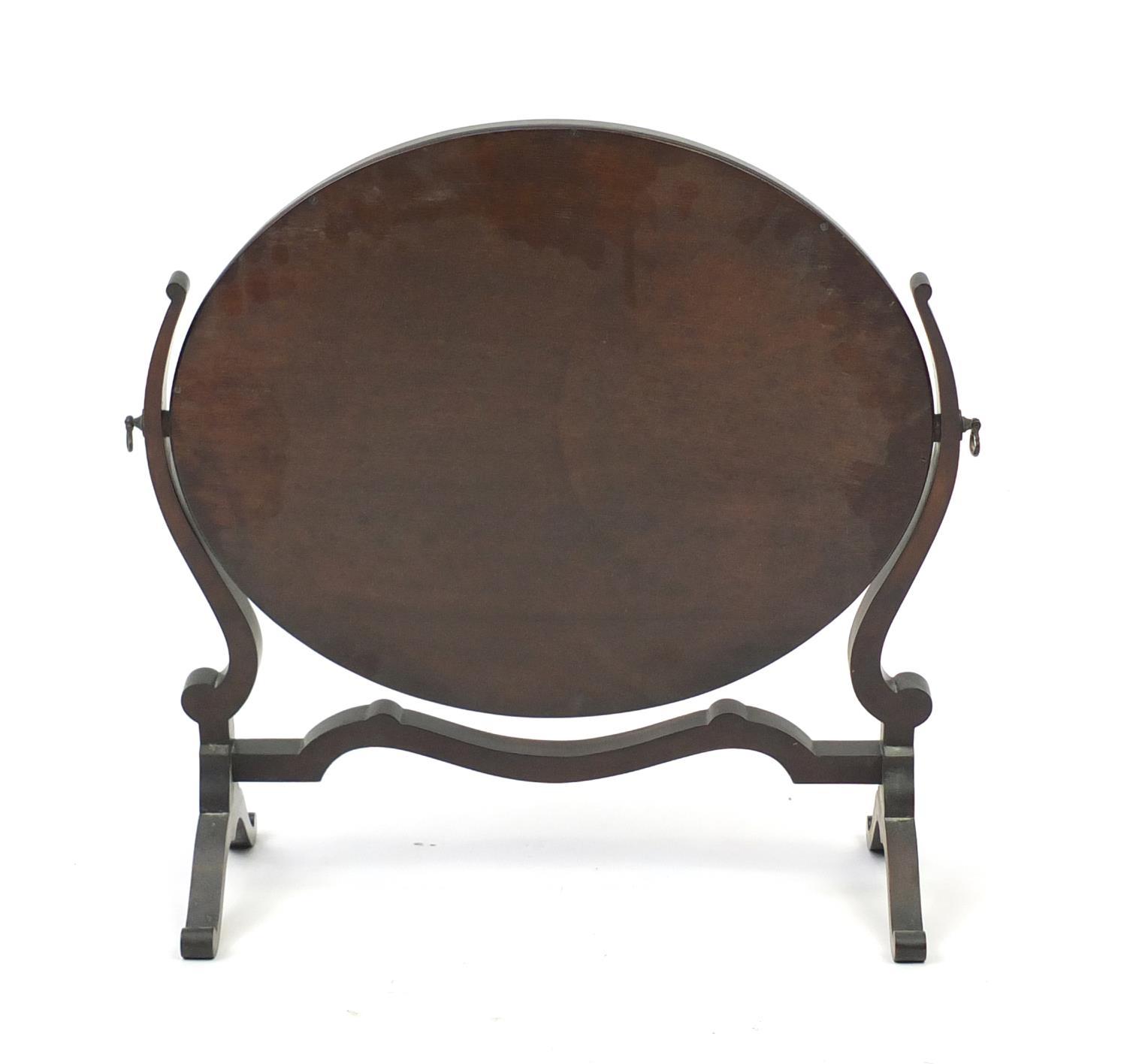 Edwardian inlaid mahogany swing mirror, 46cm H x 50cm W : For Further Condition Reports Please visit - Image 2 of 2