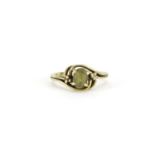 9ct gold peridot ring, size N, 2.6g : For Further Condition Reports Please visit our website - We