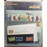 Royal Mail stamp presentation packs, arranged in an album : For Further Condition Reports Please