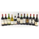 Twelve bottles of red wine including 1997 Château Batailley, Château Nerf Du Pap, 2006 Resado and