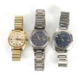 Three vintage gentleman's wristwatches comprising Seiko and Timex : For Further Condition Reports