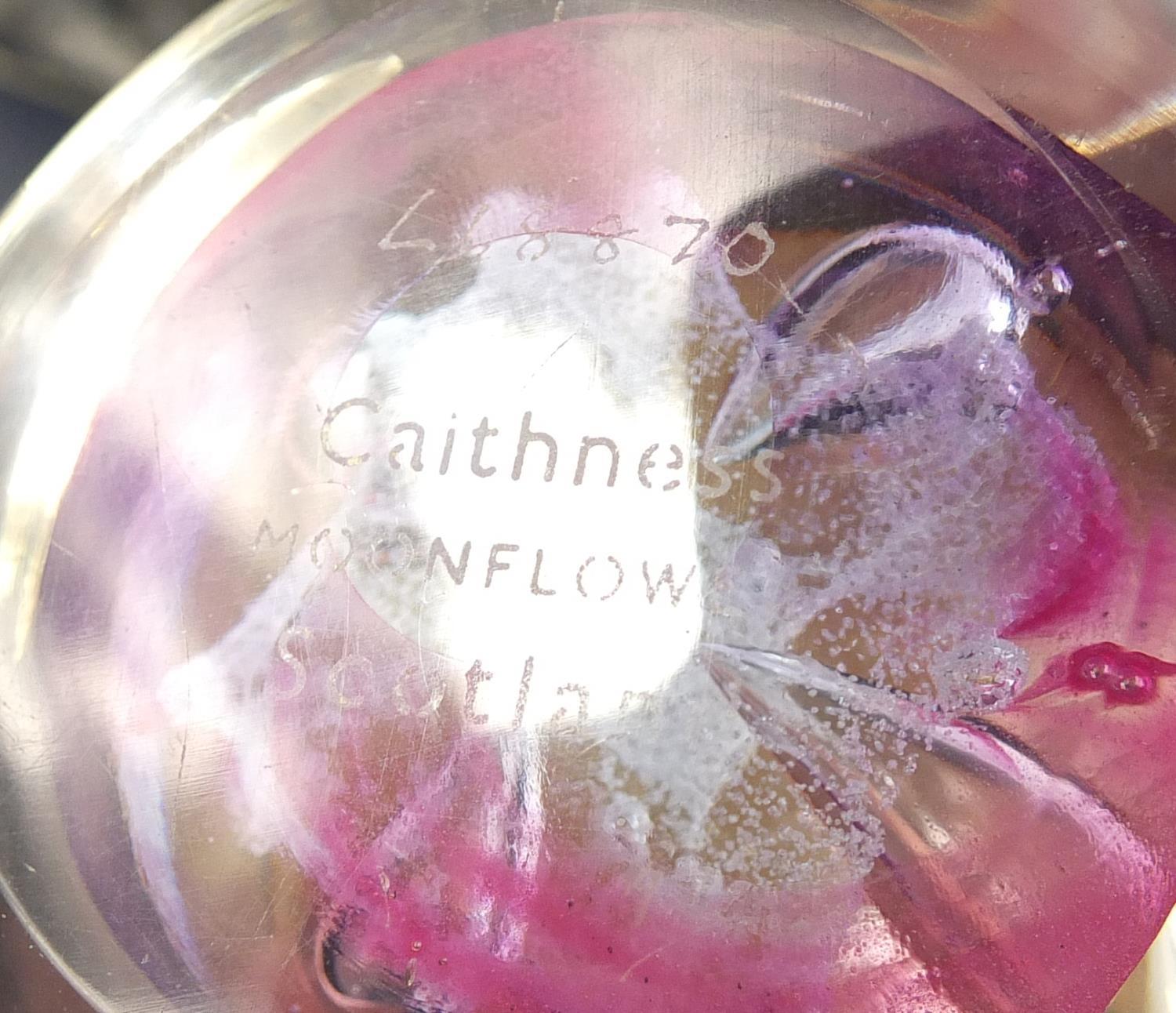 Glassware including a Caithness moon flower paperweight and a Kosta Boda dish : For Further - Image 4 of 4