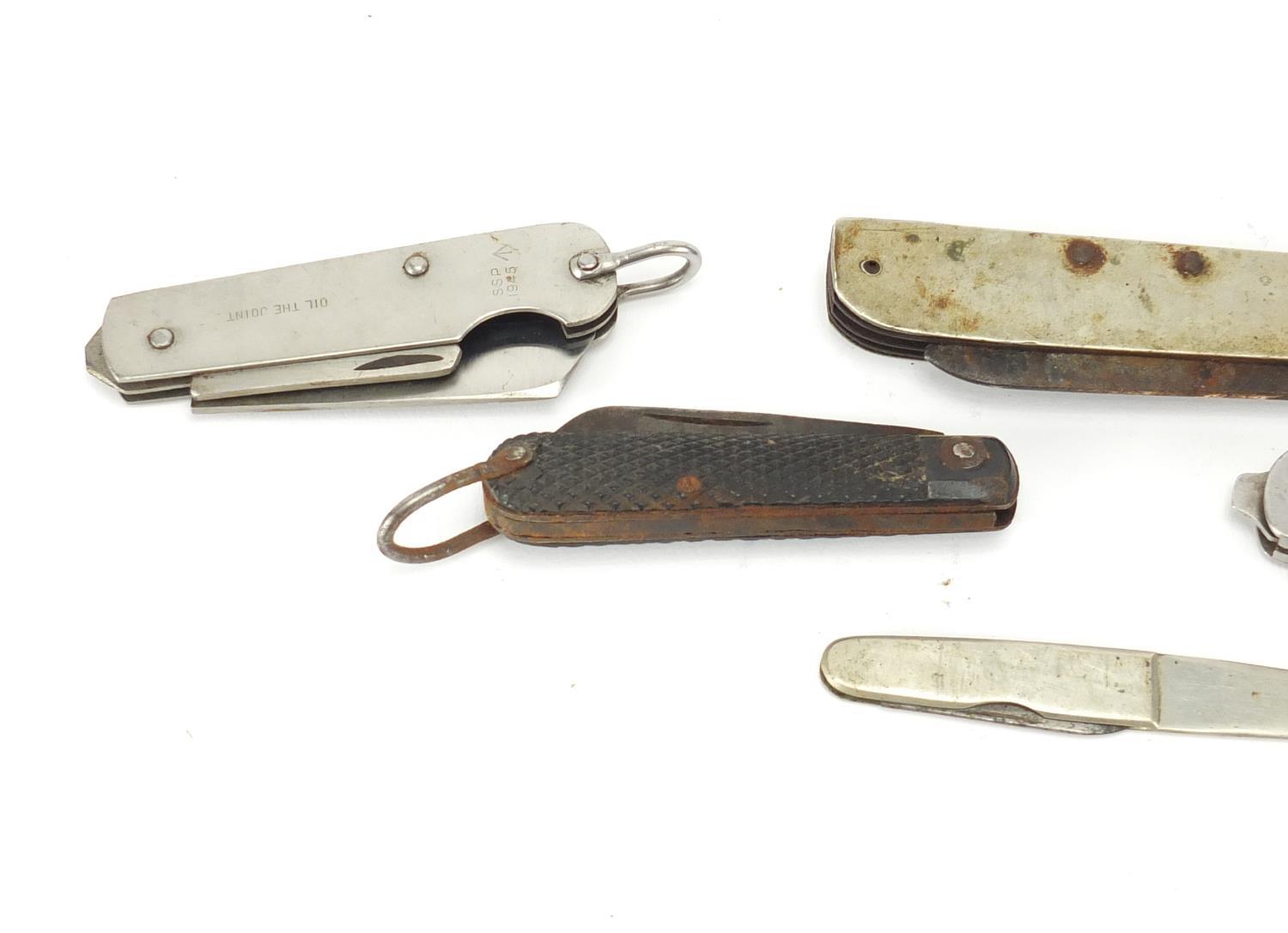 Six vintage folding pocket knives : For Further Condition Reports Please visit our website - We - Image 2 of 5