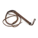 Vintage leather whip : For Further Condition Reports Please visit our website - We update daily