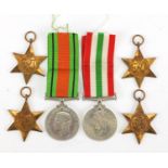 Six British Military World War II medals : For Further Condition Reports Please visit our