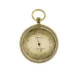 Gilt brass compensated pocket barometer by P Browning of Strand London : For Further Condition