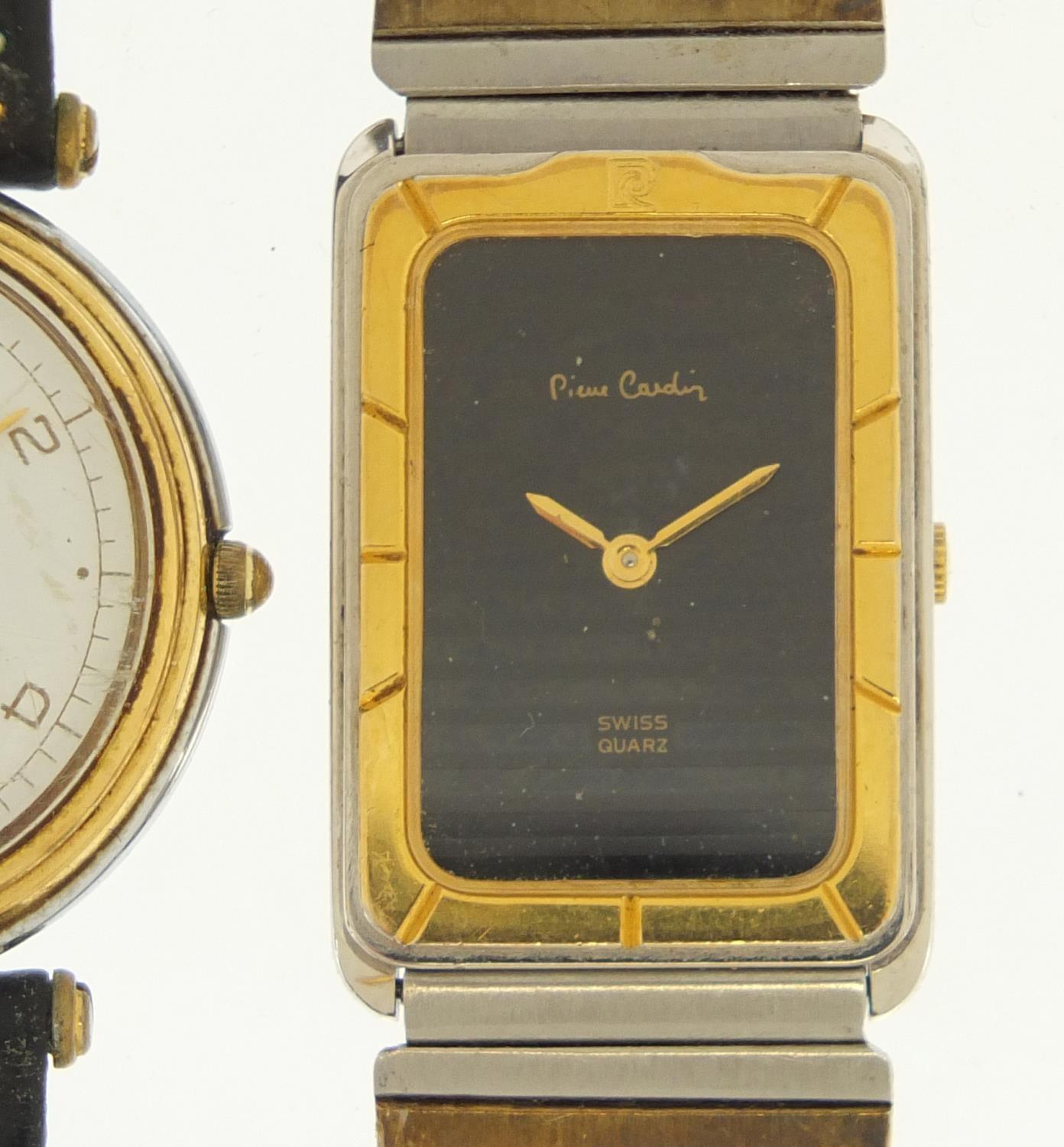 Two vintage wristwatches comprising Courreges and Pierre Cardin : For Further Condition Reports - Image 3 of 7