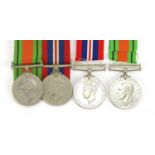 Four British Military World War II medals : For Further Condition Reports Please visit our website -