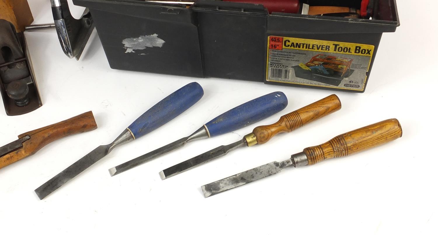 Vintage tools including woodworking planes and chisels : For Further Condition Reports Please - Image 3 of 6
