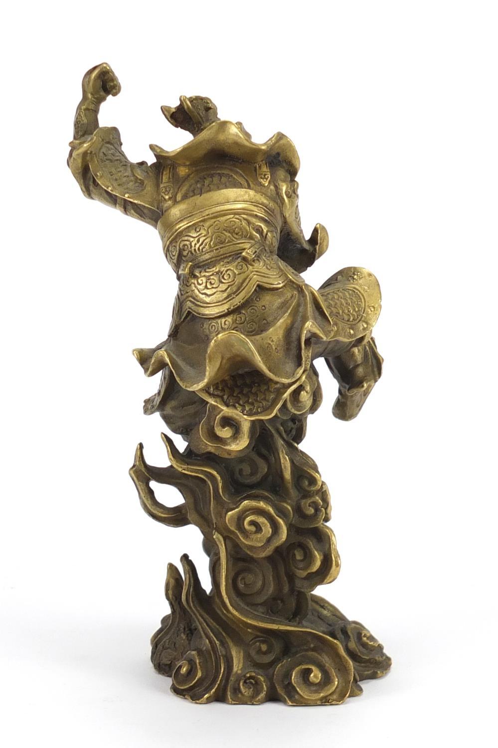 Japanese gilt figure of a Samurai monkey, 18cm high : For Further Condition Reports Please visit our - Image 3 of 4