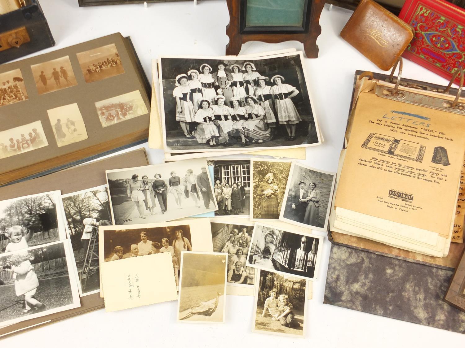 19th century and later ephemera including black and white photograph albums and framed photographs : - Image 4 of 6