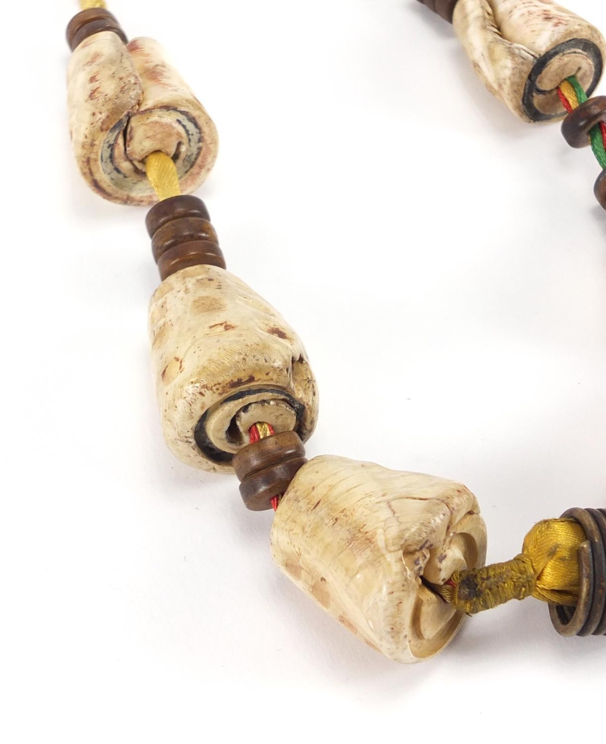 Tribal interest shell necklace : For Further Condition Reports Please visit our website - We - Image 3 of 6