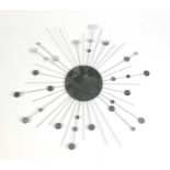 Retro sputnik design mirror, 95cm in diameter : For Further Condition Reports Please visit our