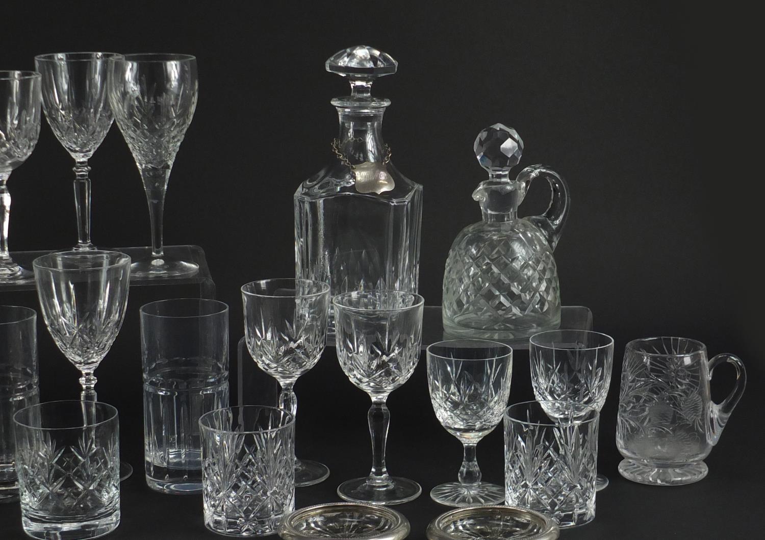 Cut crystal and glassware including a set of four Edinburgh glasses : For Further Condition - Image 4 of 4