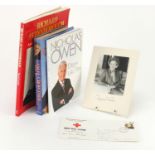 Autographed photographs and signed books including Margaret Thatcher, Leslie Crowther and Nicholas