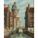 Venetian canal, oil on board, framed, 24.5cm x 19cm : For Further Condition Reports Please visit our