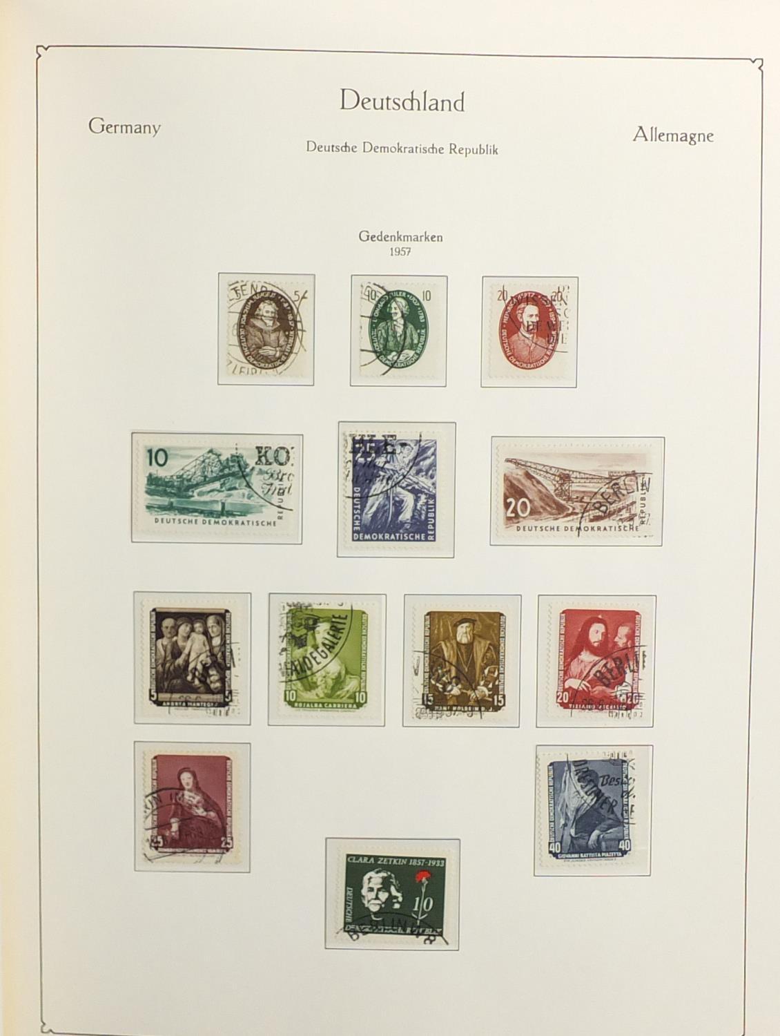 Mid 20th century German stamps arranged in an album : For Further Condition Reports Please visit our - Image 4 of 5