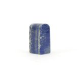 Polished lapis lazuli scroll weight, 5cm high : For Further Condition Reports Please visit our