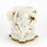 Moore porcelain cherub cache pot, 20cm high : For Further Condition Reports Please visit our website