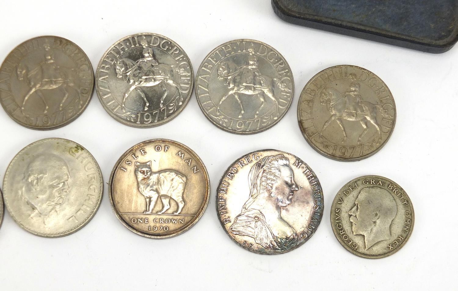 British coins with crowns and a Maria Theresa Thaler : For Further Condition Reports Please visit - Image 3 of 3