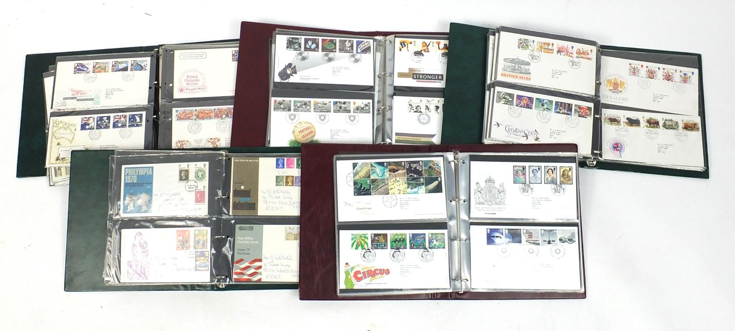 Five albums of first day covers : For Further Condition Reports Please visit our website - We update