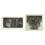 Two limited edition black and white engravings including an artist proof, both pencil signed,