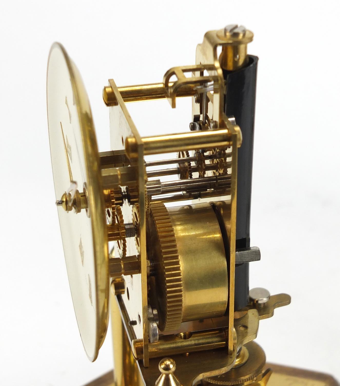 Kundo brass Anniversary clock with glass case, 25cm high : For Further Condition Reports Please - Image 4 of 4