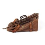 Vintage brown leather Gladstone bag, 62cm in length : For Further Condition Reports Please visit our