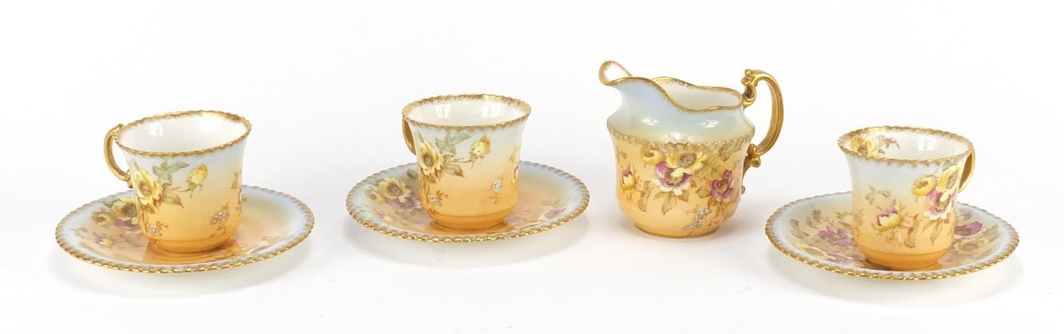 Aynsley hand painted part tea service, pattern number 11854 : For Further Condition Reports Please