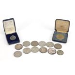 British coins with crowns and a Maria Theresa Thaler : For Further Condition Reports Please visit