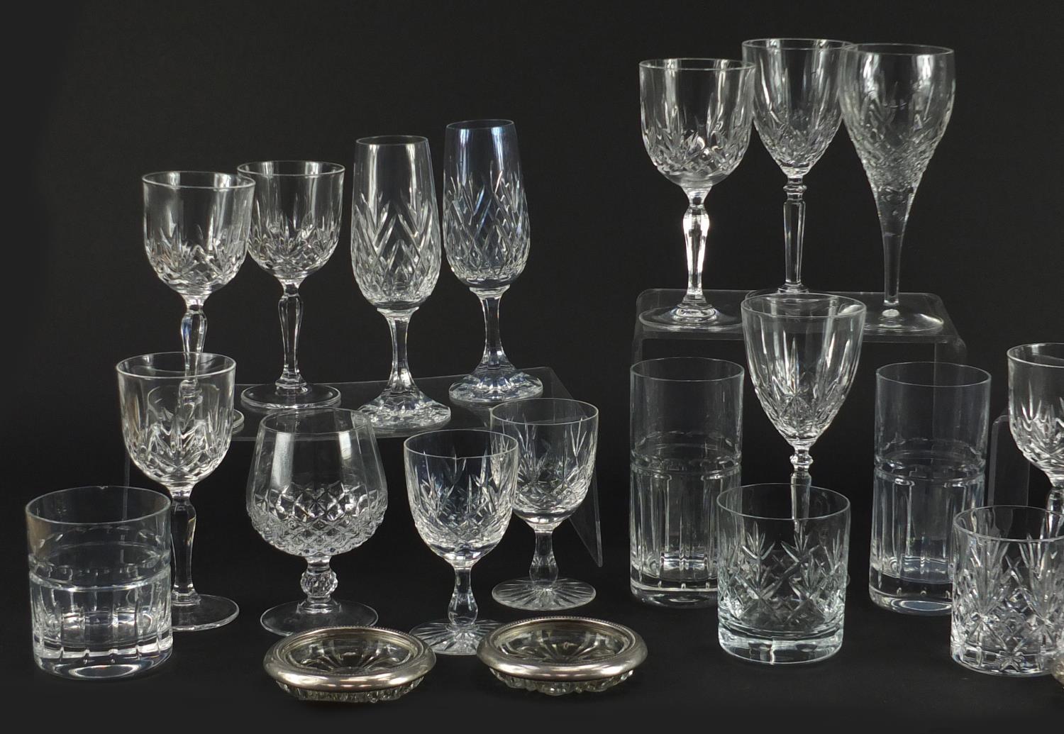 Cut crystal and glassware including a set of four Edinburgh glasses : For Further Condition - Image 2 of 4