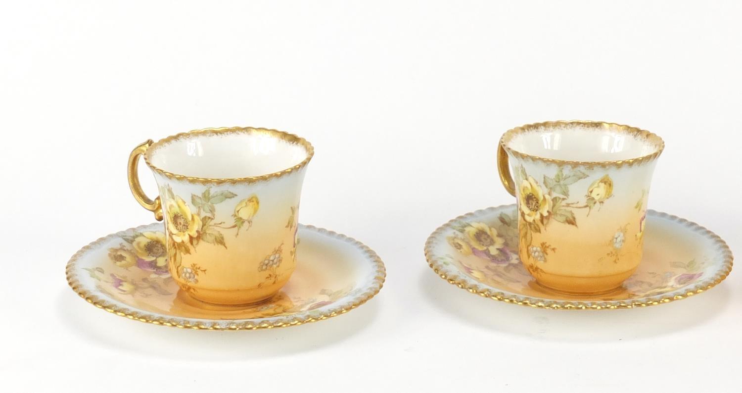 Aynsley hand painted part tea service, pattern number 11854 : For Further Condition Reports Please - Image 2 of 4