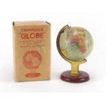 William Crawford & Son tin plate globe biscuit tin, with box : For Further Condition Reports