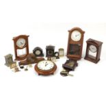 Wall clocks and mantel clocks including Smith's, Junghans, Emperor and London Clock Company : For