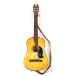 Wooden acoustic guitar with Selma label : For Further Condition Reports Please visit our website -