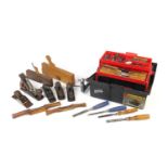 Vintage tools including woodworking planes and chisels : For Further Condition Reports Please